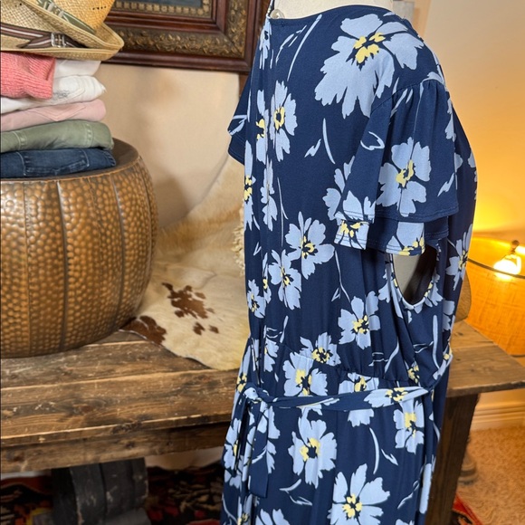 Rielle Floral Blue Maxi Dress - Picture 5 of 5